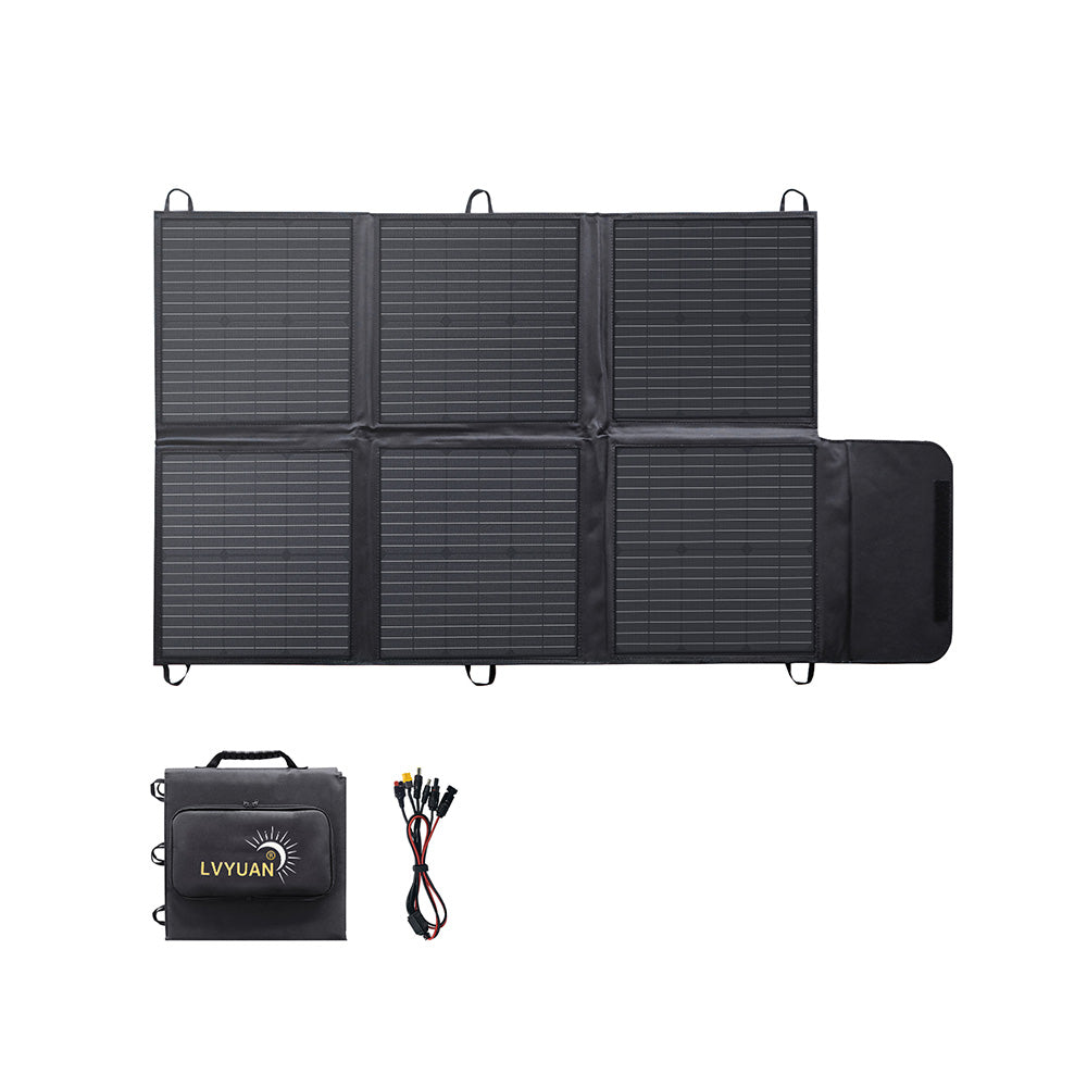 120W Solar Panel Front View – 22% Efficiency Monocrystalline Cells for Home Use