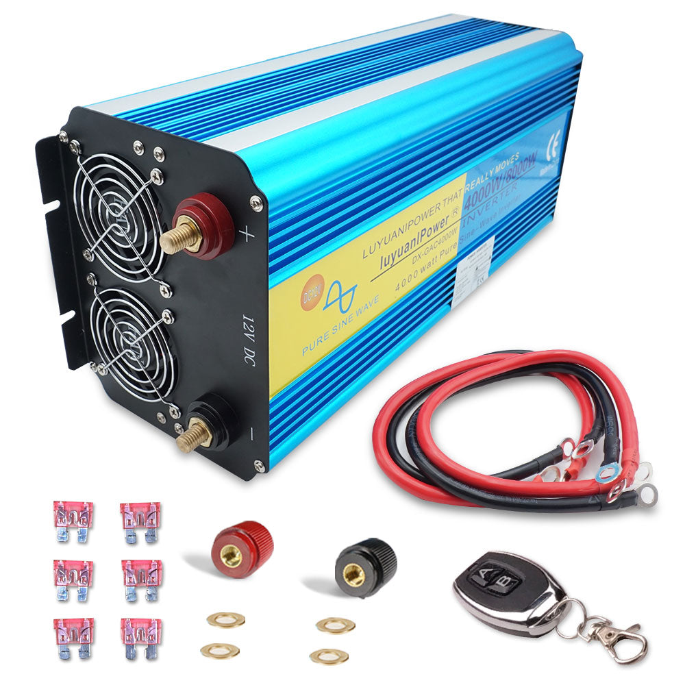LVYUAN 4000W-8000W Pure Sine Wave Inverter DC 12V 24V AC 110V 220V Car Inverter 12v to 110v