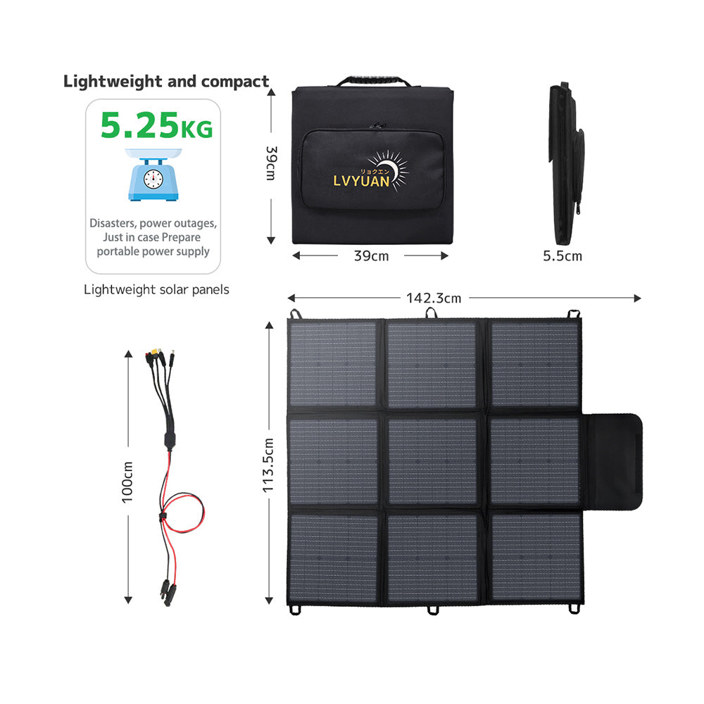 Foldable 200W Solar Kit – Portable Design for Camping & Emergencies