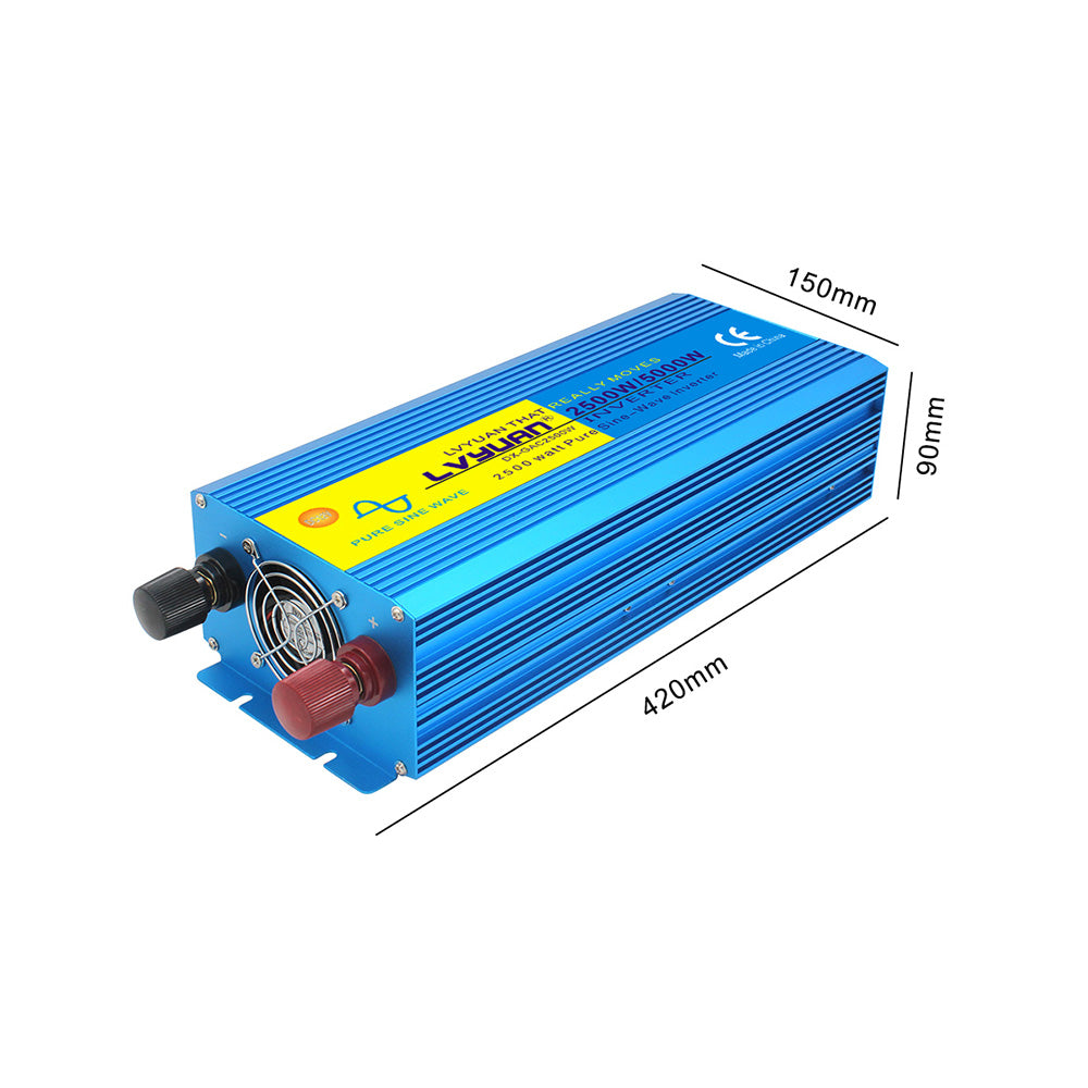 2500W Pure Sine Wave Power Inverter 12V/24V to 110V/220V