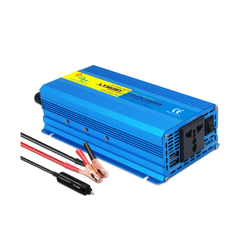 1000W Pure Sine Inverter with 2000W Surge – CE/UL Certified Commercial Power Unit