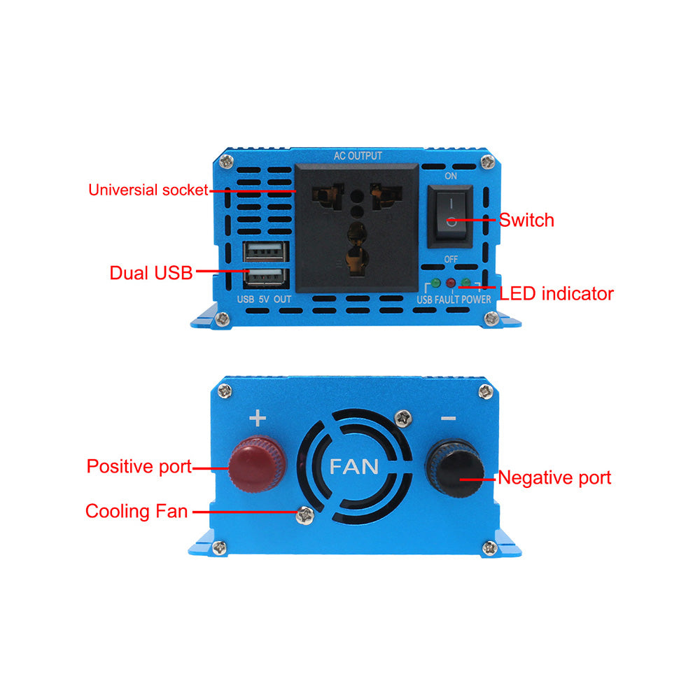 DC Input Terminals for 12V/24V Batteries – Heavy-Duty Copper Wiring