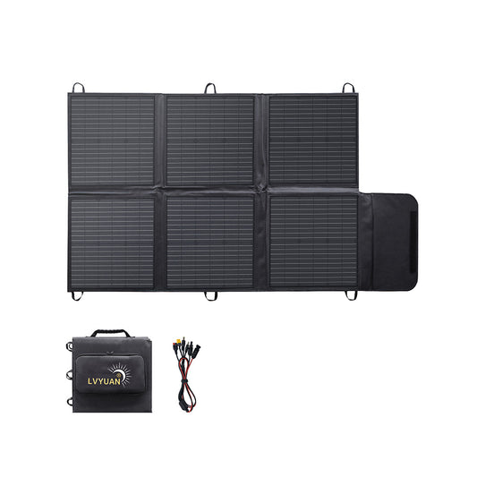 120W Solar Panel Front View – 22% Efficiency Monocrystalline Cells for Home Use