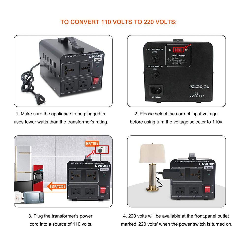 Industrial-Grade 1500W Transformer – CE/FCC Certified for Global Use