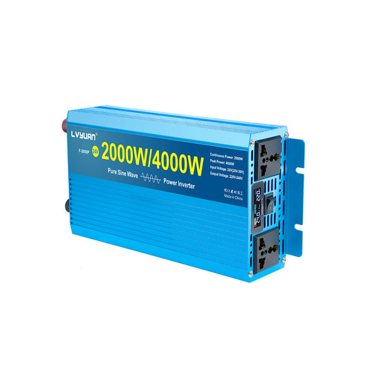 2000W Pure Sine Wave Inverter Front View – CE/UL Certified Commercial Power Conversion