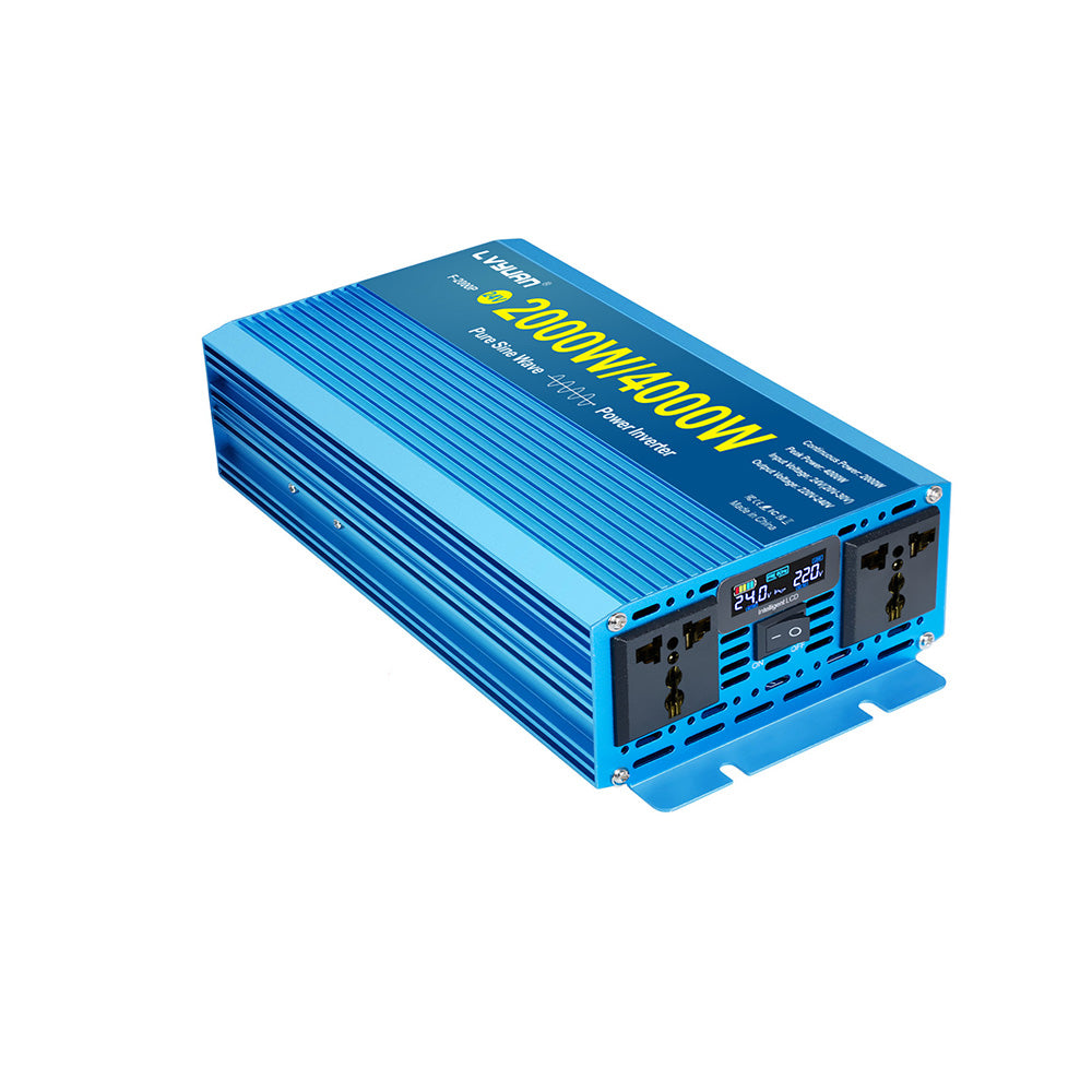 LCD Display & Bluetooth Monitoring – Real-Time Voltage Tracking for 2000W Inverter