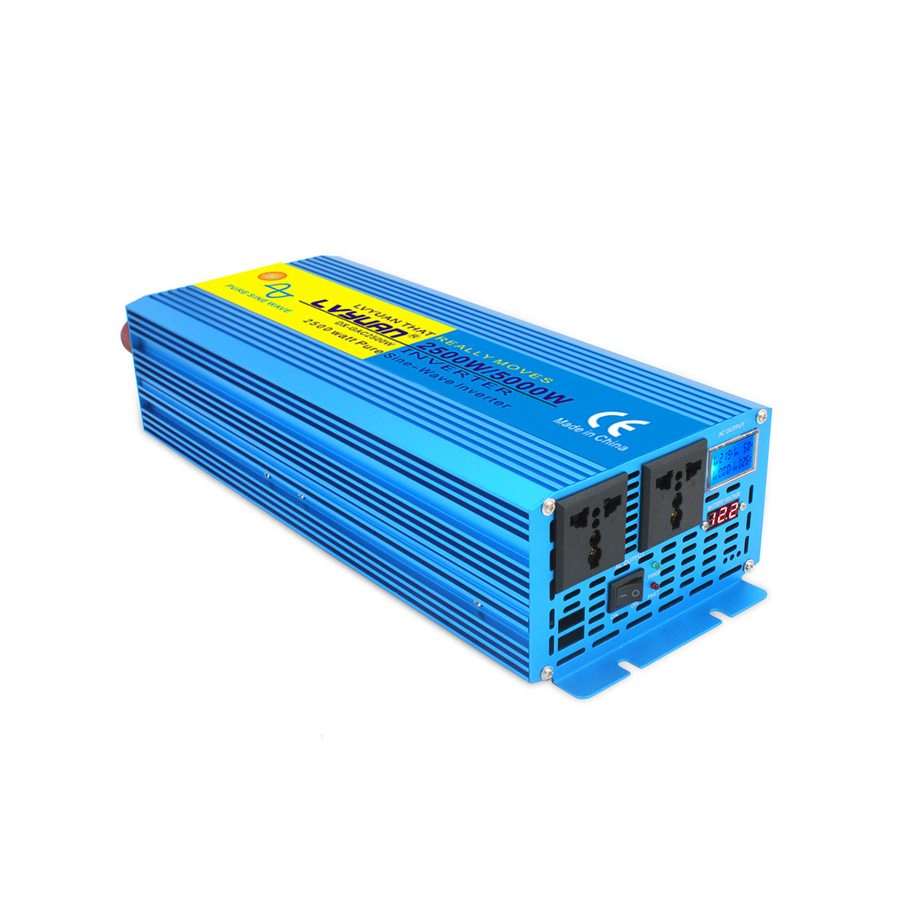 2500W Pure Sine Wave Power Inverter 12V/24V to 110V/220V