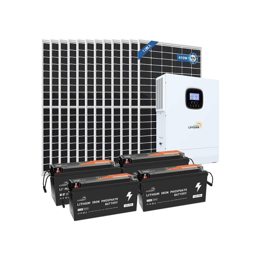 Dual 100Ah Lithium Batteries for 5000W Solar System - 4000+ Cycle Lifespan