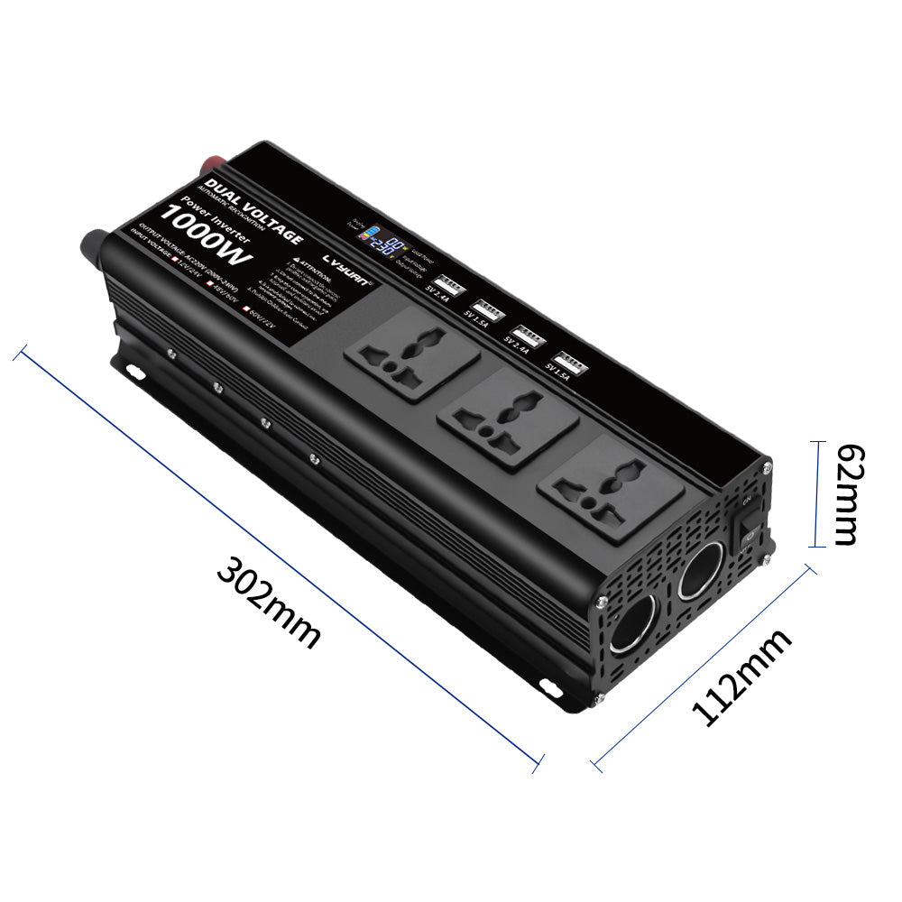 LVYUAN 1000W-2000W Dual Voltage Converter & Inverter Modified Sine Wave Inverter