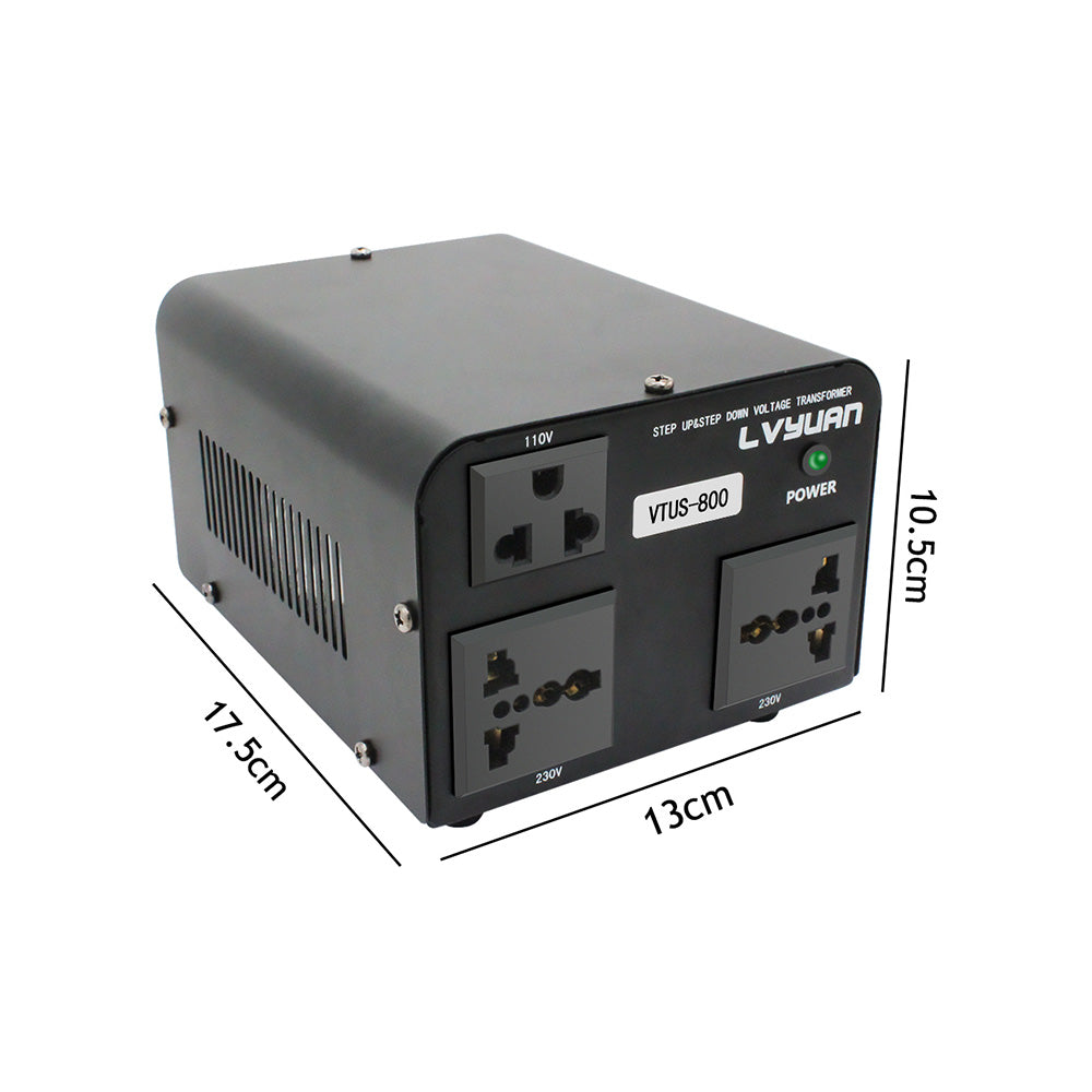Overload Protection – 800W Transformer with Automatic Shutdown